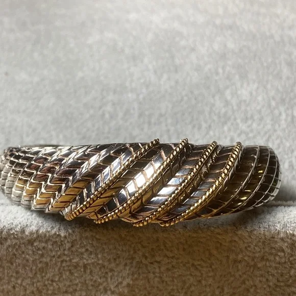 Andrea Candela 14k & 925 Sterling Silver Bangle Bracelet